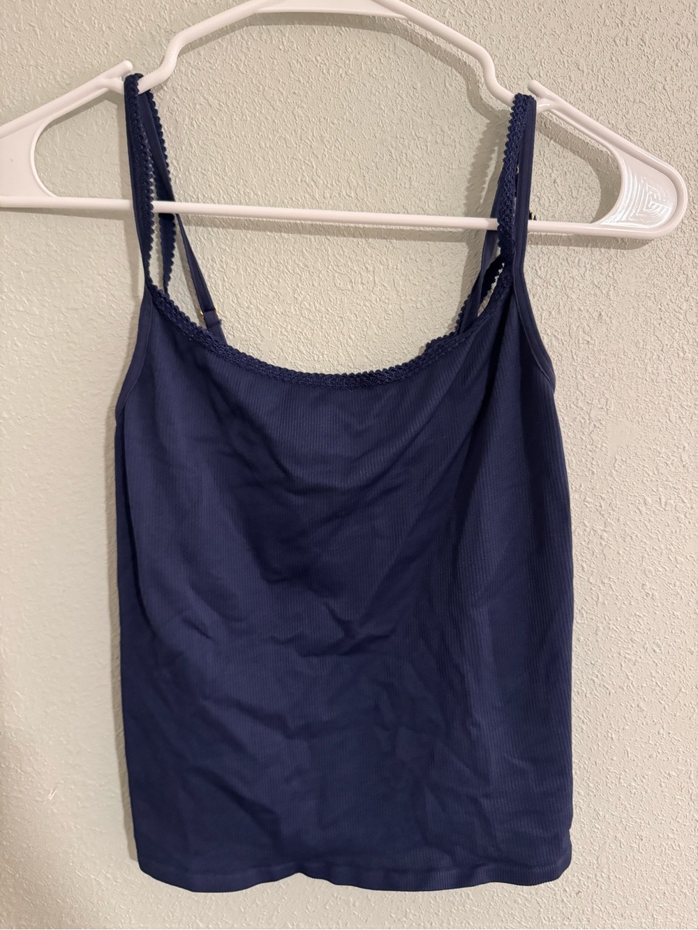 Free People Navy Ribbed Camisole